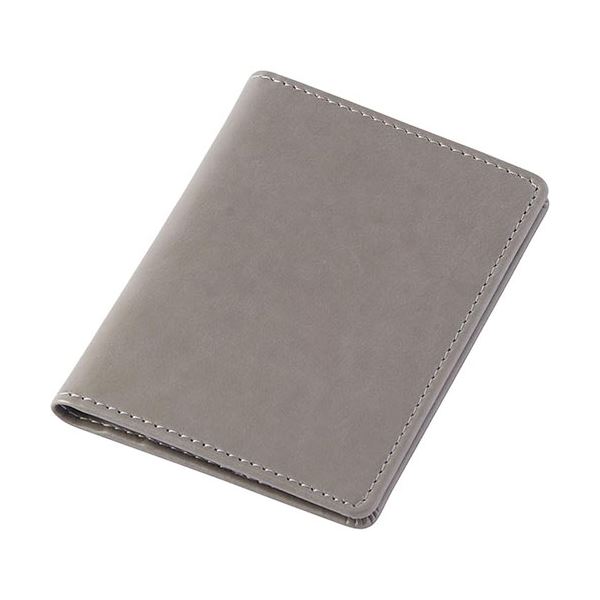 【3セット】 レイメイ藤井 グロワール 2つ折りパスケース グレー GLP1166NX3