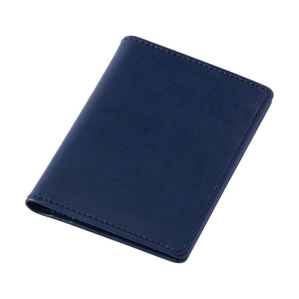 【3セット】 レイメイ藤井 グロワール 2つ折りパスケース ネイビー GLP1166KX3