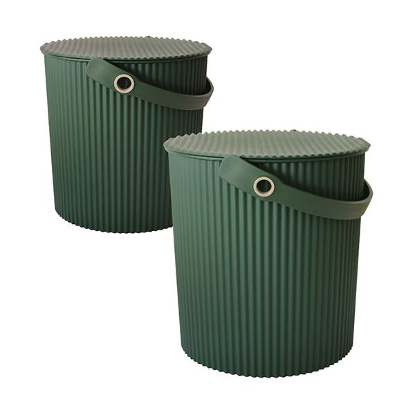 ハチマンガーデンズ ガーデンツールバケット 10L・20L 2個組 座る事のできるフタ付き収納バケツ C6043634