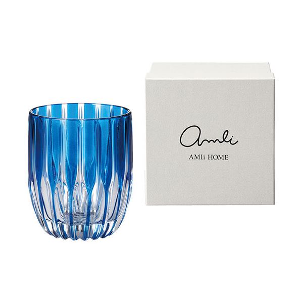 Rays ロックグラス320ml ブルー φ7.9×9.6cm C6107620