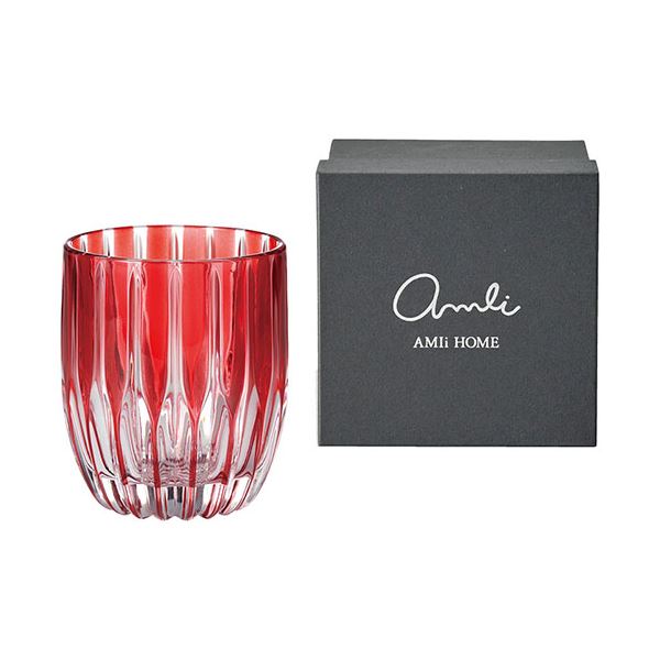 Rays ロックグラス320ml レッド φ7.9×9.6cm C6107644