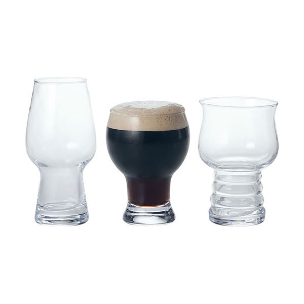 飲み比べ クラフトビールグラス グラス小(460ml)・グラス中(480ml)・グラス大(450ml)×各1 C6107616