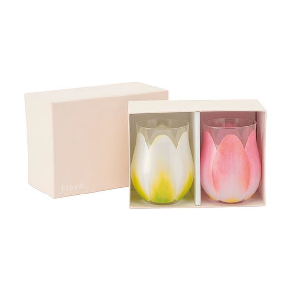 チューリップグラスペア φ6.7×10.2cm C6107545