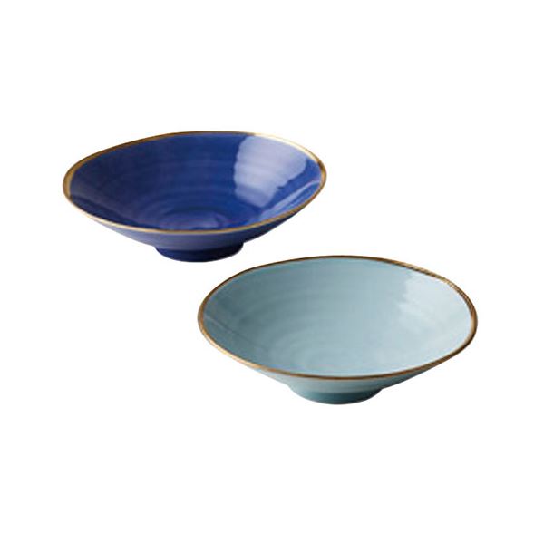 はんなり 浅鉢ペア 金清流 約φ15.5×4.3cm C6103585