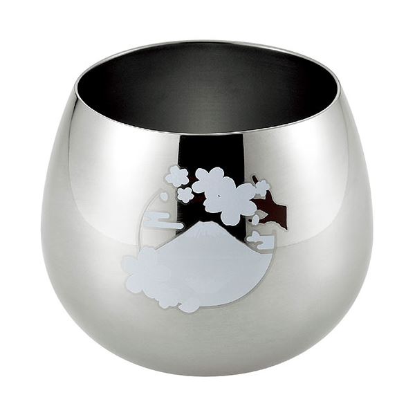 燕熟の技 桜に富士 感温スイングタンブラー 390ml φ9×8cm C6110640