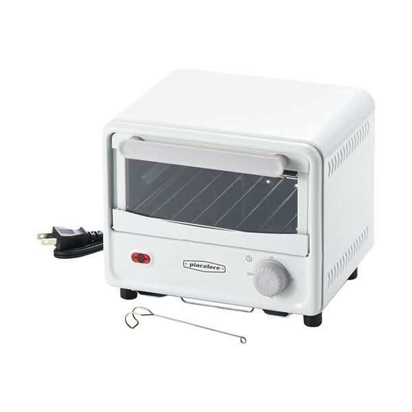 ピアコローレ ミニオーブントースター ホワイト 20.5×19.5×17.5cm C6116589