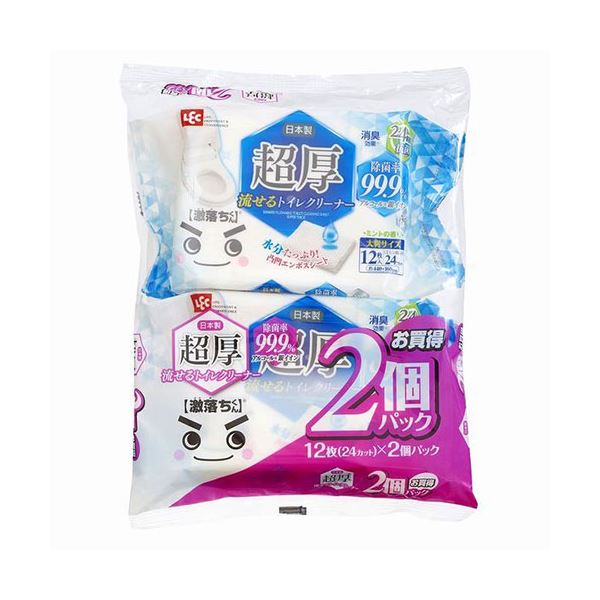 【5セット】 レック GN超厚流せるトイレクリーナー大判2個組 S00607X5