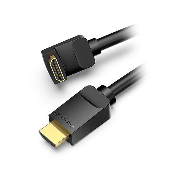 【5本セット】 VENTION HDMI 直角ケーブル 上向き 1m ブラック AA-9903X5