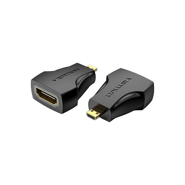 【5セット】 VENTION マイクロHDMI Male to HDMI Female アダプター ブラック AI-2274X5