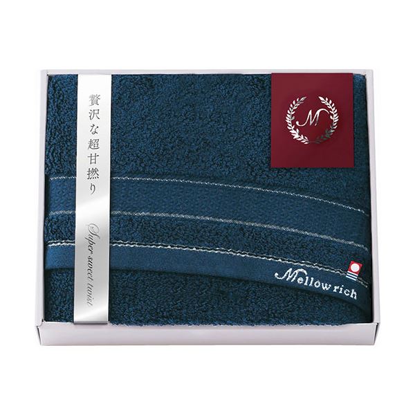 今治 メローリッチ バスタオル ネイビー 60×120cm B1135578