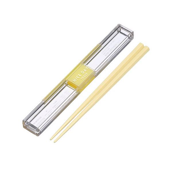 【5セット】 岩崎工業 とっても強いケース入り18cm箸 イエロー H-590YEX5