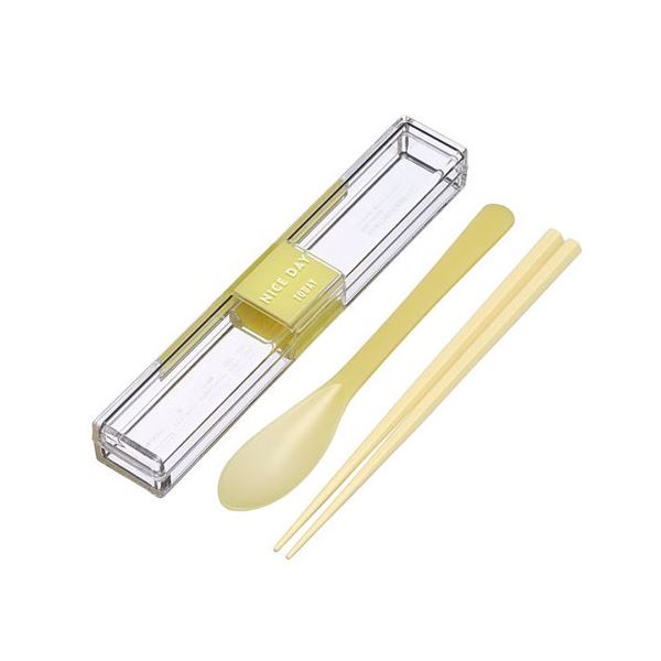 【5セット】 岩崎工業 とっても強いケース&スプーン18cm箸付 イエロー H-600YEX5