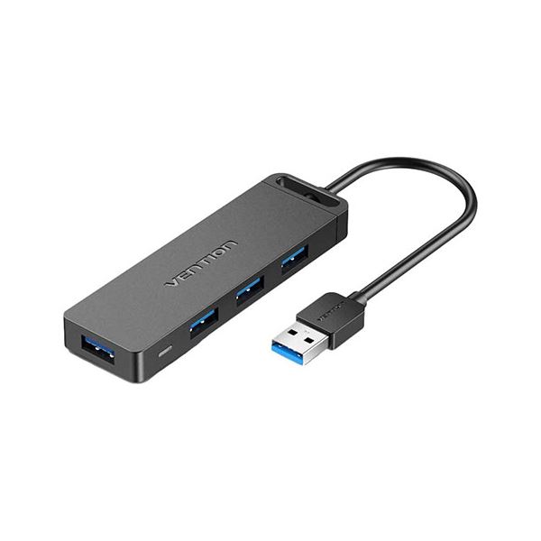 【3セット】 VENTION 4-Port USB 3.0 ハブ セルフパワー / バスパワー対応 0.15m ブラック CH-8283X3