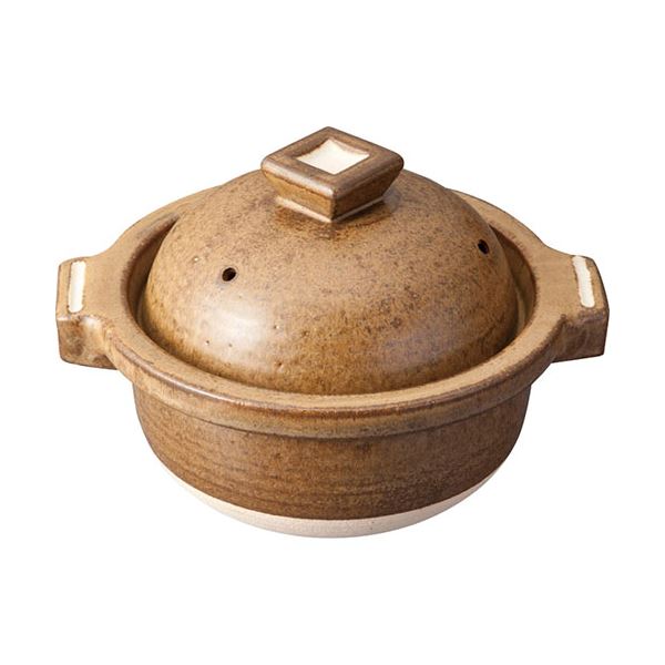 信楽焼 Hangout ごはん鍋(1合用) 19.5×23×13.5cm(900ml) B1143597