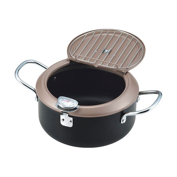 食彩亭 バット蓋付天ぷら鍋20cm 0.9L(適正容量)、2.6L(満水容量) C6125598