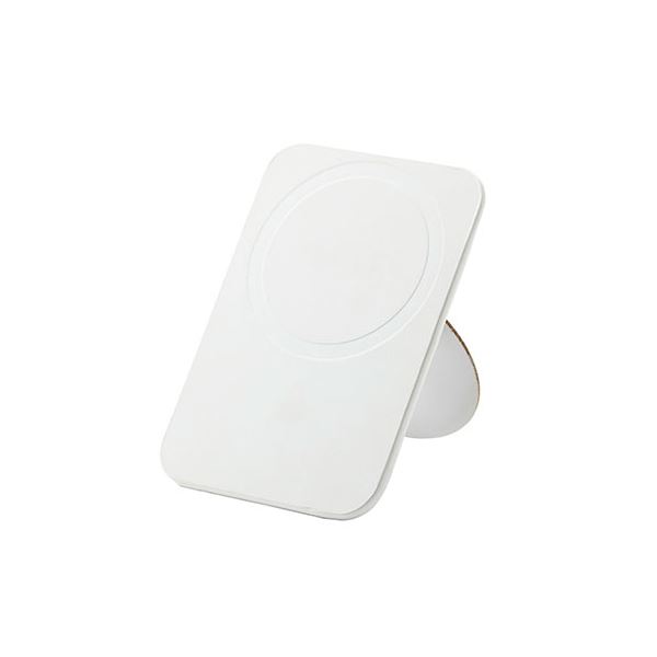 エレコム カードポケット付き スマートフォン用マグネットスタンド 薄型 ホワイト P-DSMSTCCWH