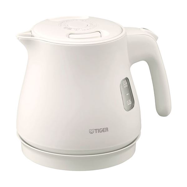 タイガー 蒸気レス電気ケトル0.6L マットホワイト 21.2×16.1×16.7cm C6119609