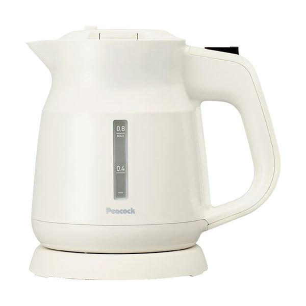 ピーコック 電気ケトル0.8L ホワイト 15×21.4×20.7cm C6119566