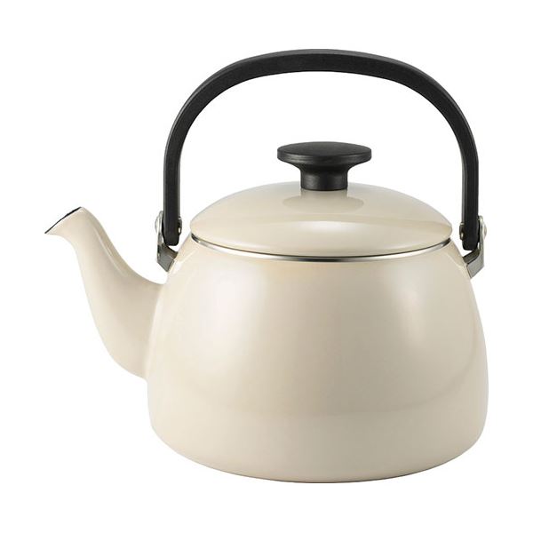富士ホーロー コットンプラス ケトル2.5L グレージュ 24×18.5×21cm C6124620