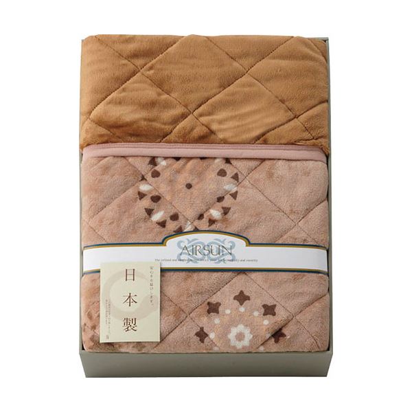 吸湿発熱わた入り 国産やわらかタッチ毛布ふとん 140×190cm SV-4080 L9054577