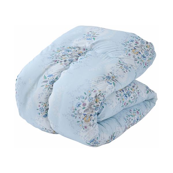 ミントン 合繊掛けふとん ブルー 約150×210cm C6084648