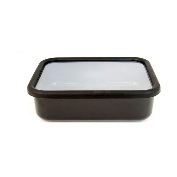 HANAKO 抗菌琺瑯ブラック浅型角容器1.35L 20×16×6cm C6124708