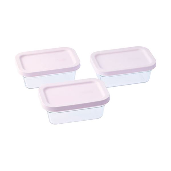 グラスロック リングテーパーイージーオープン レクタングル(480ml)3P 15×10.2×6cm C6127578