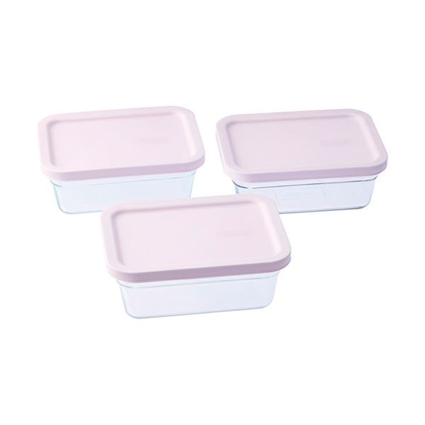 グラスロック リングテーパーイージーオープン レクタングル(970ml)3P 18×13.5×7cm C6127585