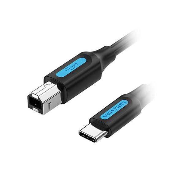 【5本セット】 VENTION USB 2.0 C Male to B Male 2Aケーブル 1.5m ブラック CQ-8319X5