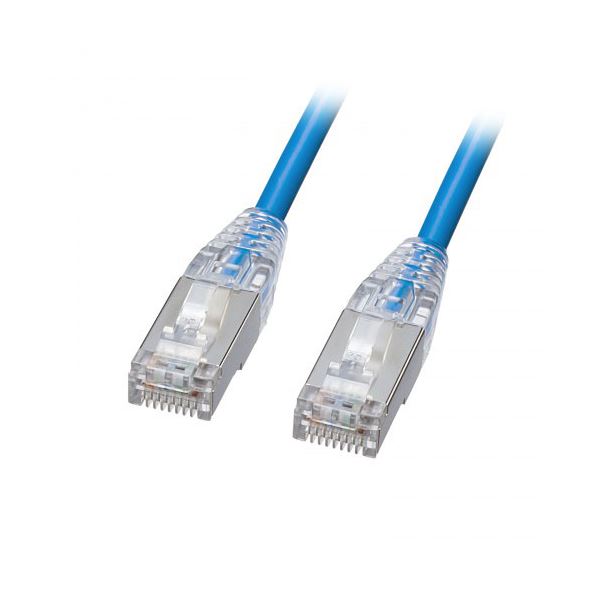 【3本セット】 サンワサプライ カテゴリ5eSTP LANケーブル スリム やわらか ツメ折れ防止コネクタ 3m ブルー KB-SL5STPS-03BLX3