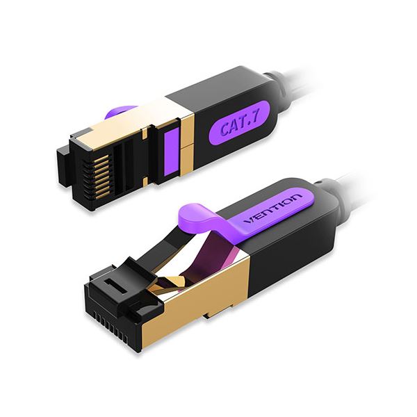 【5本セット】 VENTION Cat.7 SSTP LANケーブル 2m ブラック IC-9631X5