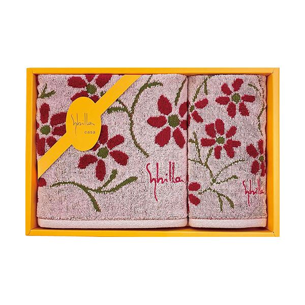 シビラ エンラサーダ2 フェイスタオル&ミニタオル ピンク フェイスタオル34×80cm、ミニタオル25×25cm B1051549