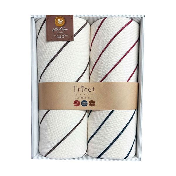 トリコットガーゼ トリコット バスタオル&フェイスタオル2P バスタオル65×125cm、フェイスタオル32×80cm B1147585