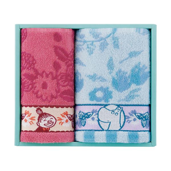 ムーミン ピックオンニ フェイスタオル&タオルハンカチ フェイスタオル34×70cm、タオルハンカチ25×25cm C6079560