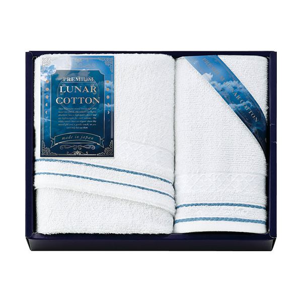 ルナ コットン フェイスタオル&ハンドタオル フェイスタオル34×75cm、ハンドタオル34×35cm B1089557