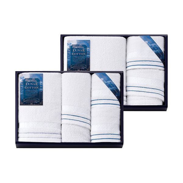 ルナ コットン タオルセット ハンドタオル×3、スリムバスタオル・フェイスタオル×各2 L9041594