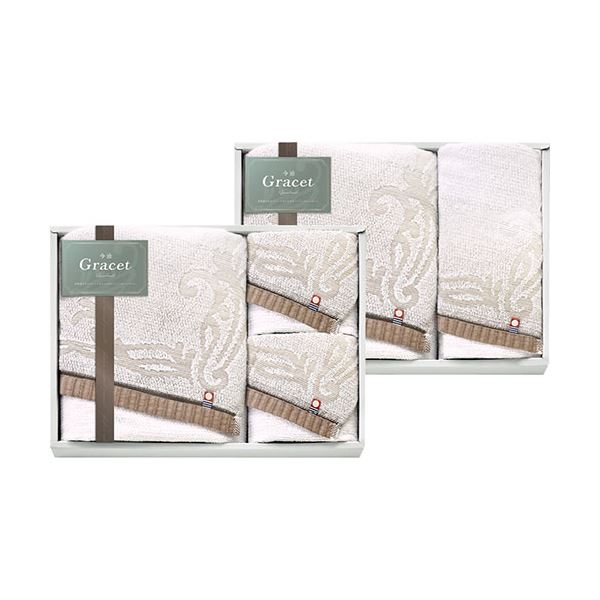 今治 グレイスト バスタオル2P&フェイスタオル3P バスタオル65×110cm、フェイスタオル34×70cm L9029579