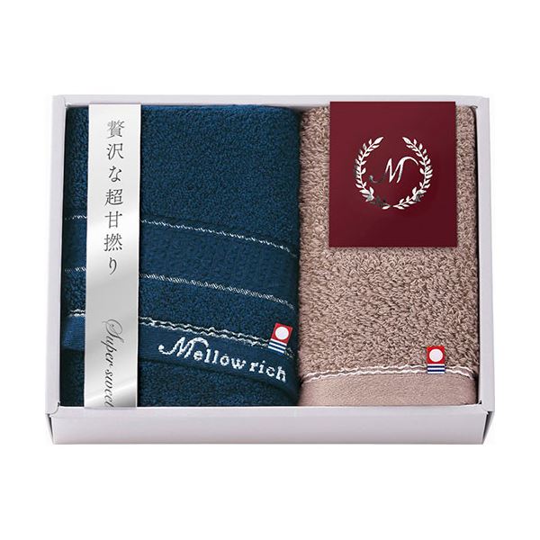 今治 メローリッチ フェイスタオル&ハンドタオル フェイスタオル34×70cm、ハンドタオル34×34cm B1117600