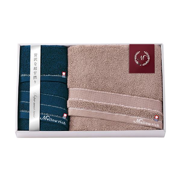 今治 メローリッチ タオルセット バスタオル(60×120cm)・フェイスタオル(34×70cm)・ハンドタオル(34×34cm)×各1 B1146588