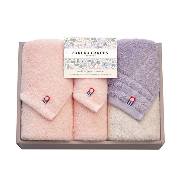 今治&泉州 タオルセット パープル 今治フェイスタオル・泉州フェイスタオル(各34×75cm)×各1 C6066545