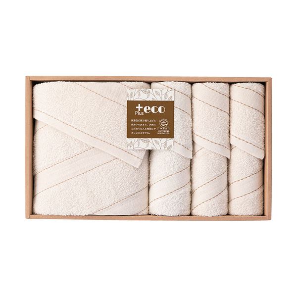 泉州+eco バスタオル&フェイスタオル3P バスタオル60×120cm、フェイスタオル34×80cm B1115616