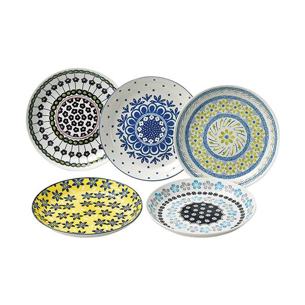 テーブル トーク プレゼンツ ポタリーフィールド ケーキ皿5枚セット φ20×3cm C6104589