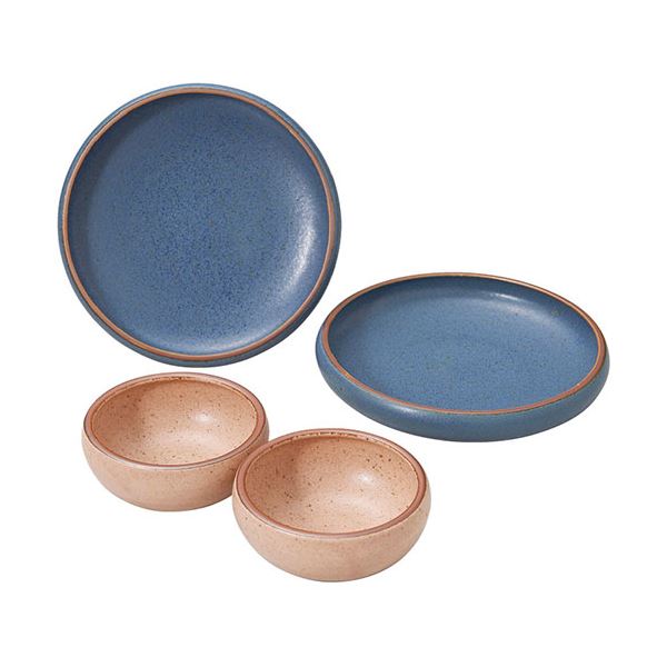 らくすくUD プレートごはんセットM プレート(φ17×3.5cm)・ボウル(φ10×4.5cm)×各2 C6104568