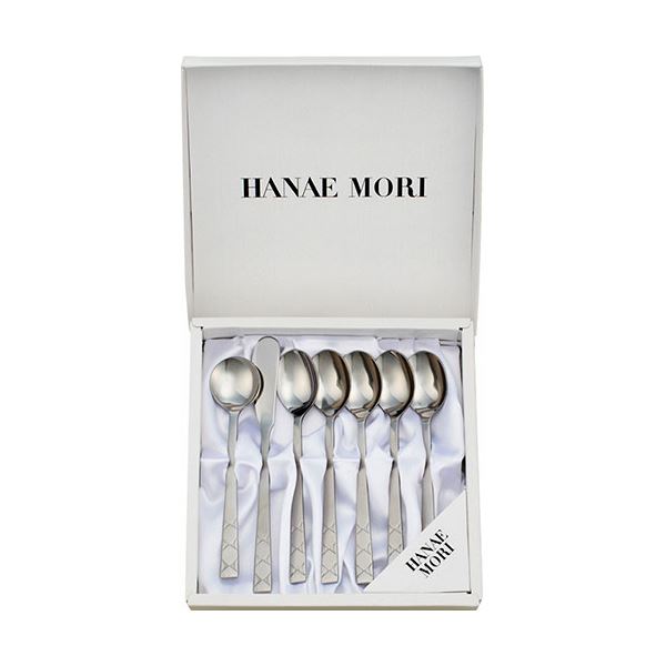 ハナエモリ モーニング7ピースセット コーヒースプーン×5、バターナイフ・シュガースプーン×各1 B1084516