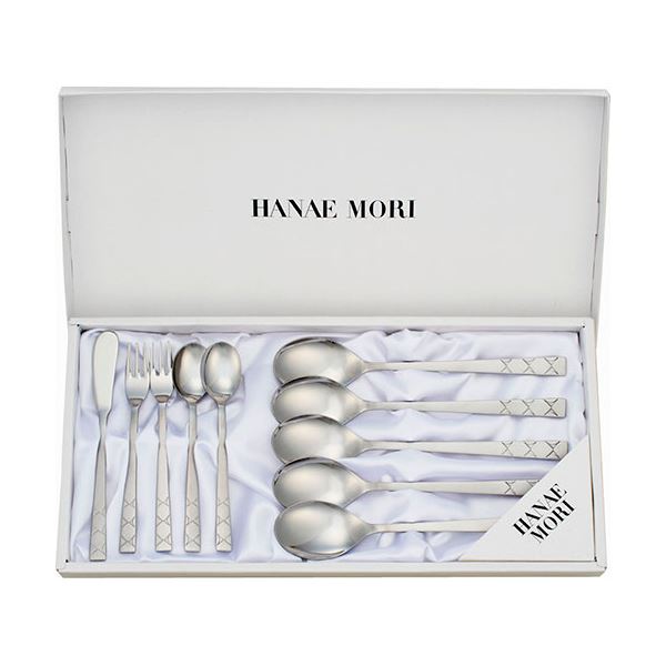 ハナエモリ サパー10ピースセット ディナースプーン×5、コーヒースプーン・ヒメフォーク×各2、バターナイフ×1 B1108537