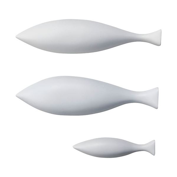 ウォールデコ(さかな)3個セット 大(約15×4.2×3cm)・中(約15×3.5×3cm)・小(約8.5×2.1×1.7cm)×各1 C6025559