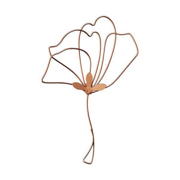 ウォールデコ(花) 凛 約26×4.6×33.5cm ワイヤー細工のエレガントなウォールデコ C6025594