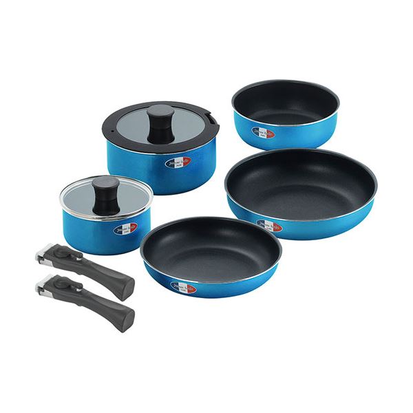 ジャンヌ・エコール 着脱ハンドル鍋5点セット B1154608