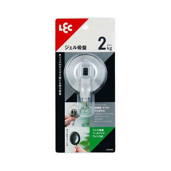 【5セット】 レック ジェル吸盤ツールフックワイド 中  H00482X5