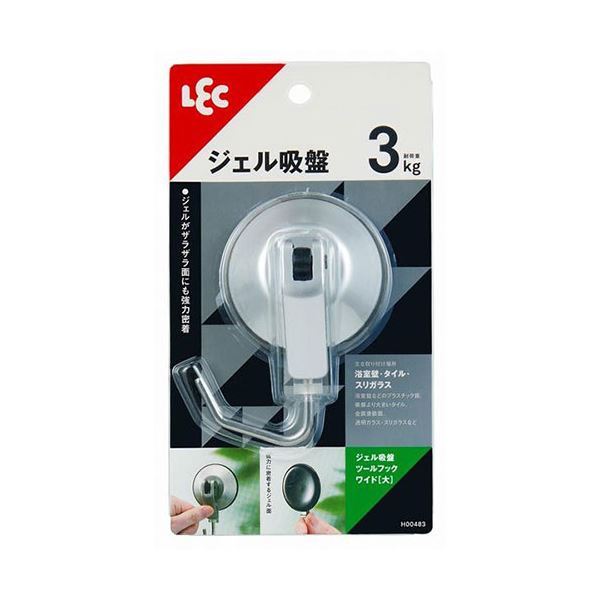 【5セット】 レック ジェル吸盤ツールフックワイド 大  H00483X5